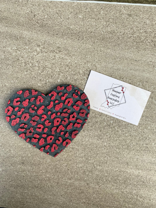 Cheetah Print Heart Shape Freshie