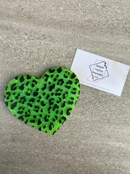 Cheetah Print Heart Shape Freshie