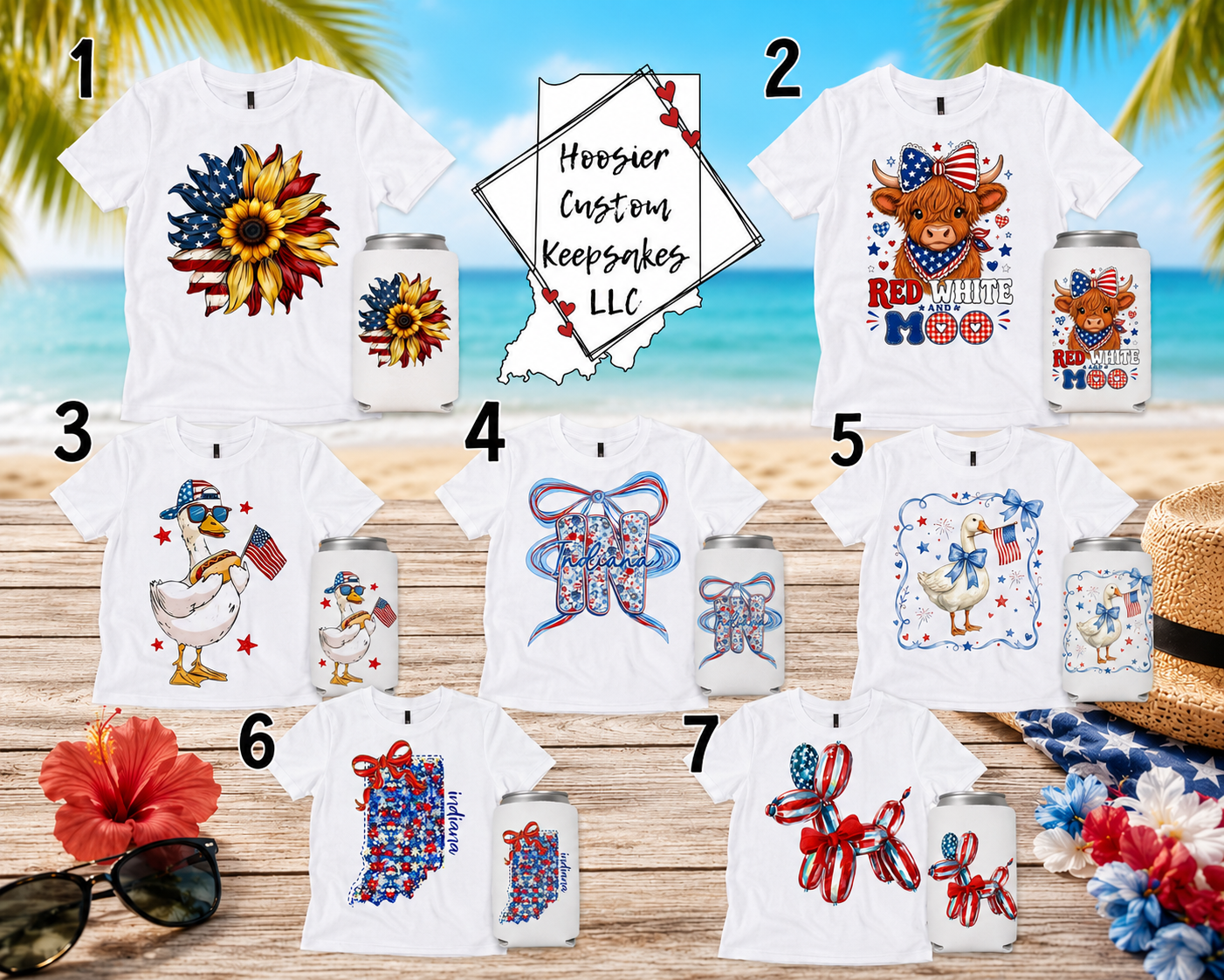 Fourth of July Drop Koozies 2