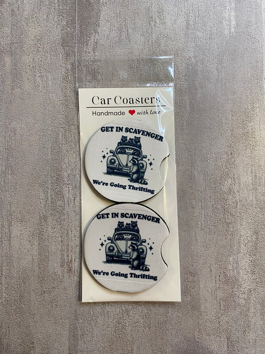 Thrifting Car Coasters